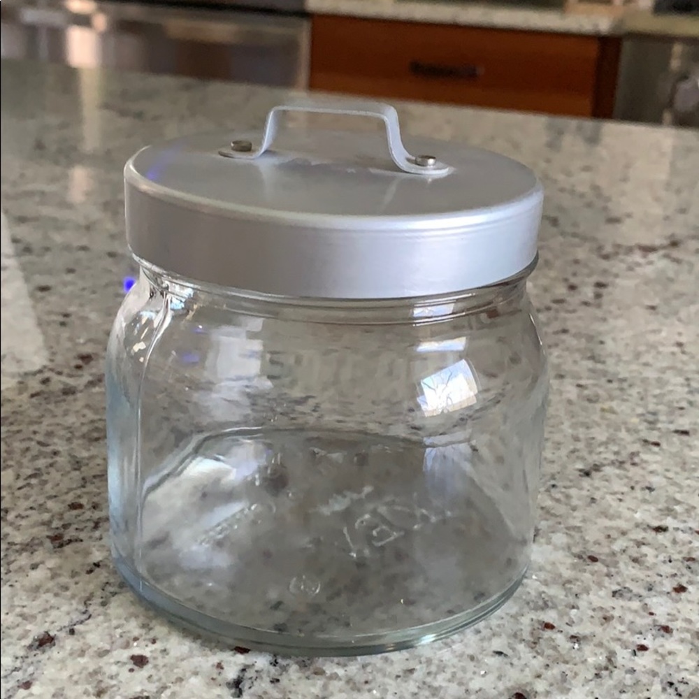 Clear glass jar